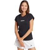 Koszulka damska adidas Essentials Linear Cotton czarna JC8238