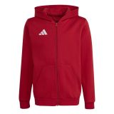 Bluza dla dzieci adidas Entrada 26 Full Zip Hoodie czerwona KH1781