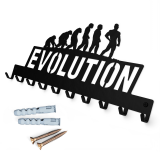 Wieszak uchwyt ścienny „Evolution” na klucze, ubrania, biżuterie, ozdobny czarna struktura