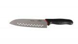 Nóż Santoku, 19 cm, perforowany, Primeline