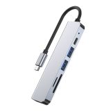 Przejściówka USB-C TECH-PROTECT V4-HUB 6IN1 - szara