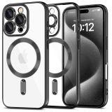 Etui do iPhone 16 Pro Tech-Protect MagFlex MagSafe shiny black - przezroczyste