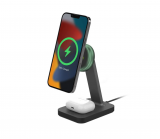 Ładowarka Indukcyjna Mophie Snap 2w1 z MagSafe do iPhone i AirPods - czarny