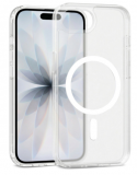 Etui do iPhone 17e Crong Hybrid Matte MAG clear/białe