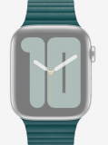 Apple pasek Apple Watch 46mm z karbowanej skóry w kolorze pawiego pióra - rozmiar M